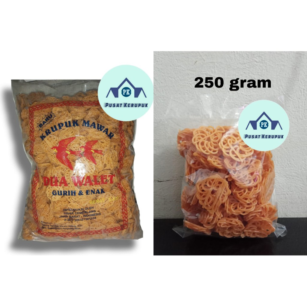 

Kerupuk Mawar Dua Walet/Krupuk Bunga Dua Walet Mentah (Repack)