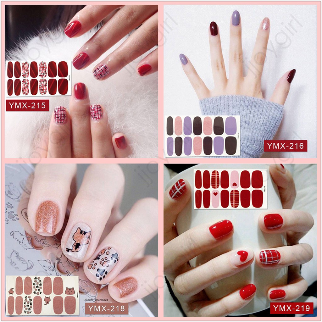 &lt;Jjoygirl&gt;YMX Nail sticker motif / sticker kuku / stiker kuku / nail stiker glitter / stripes design