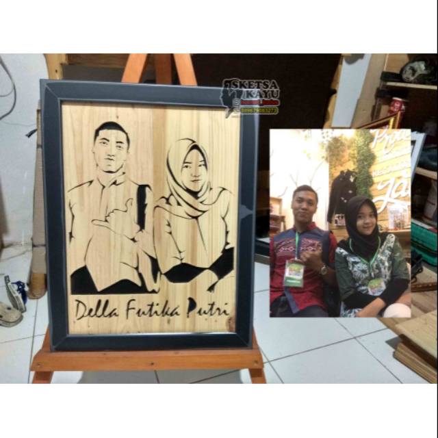 Sketsa kayu  2 wajah 3 kata