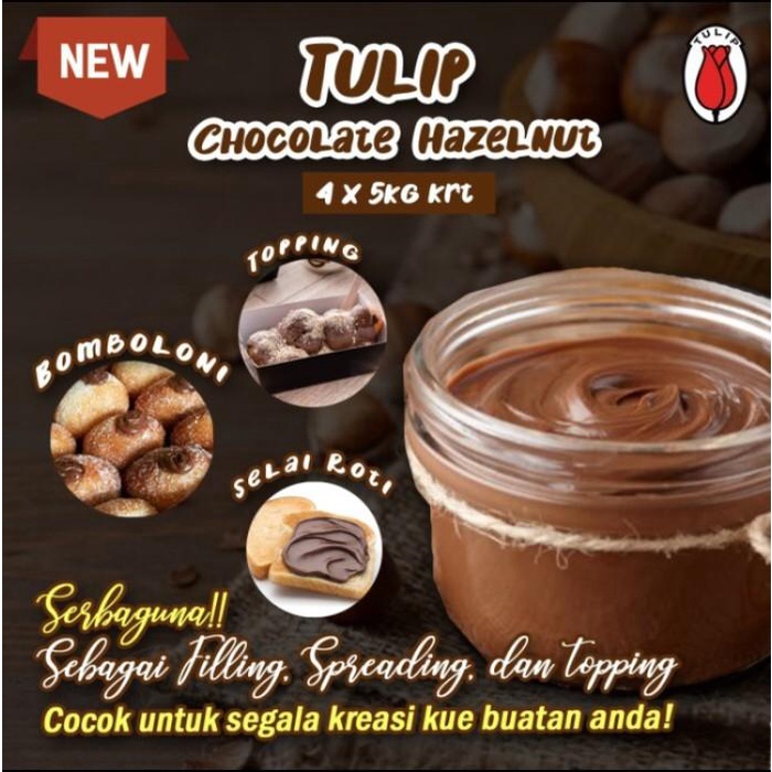 

Bahan Kue Tulip Filling Hazelnut 5Kg