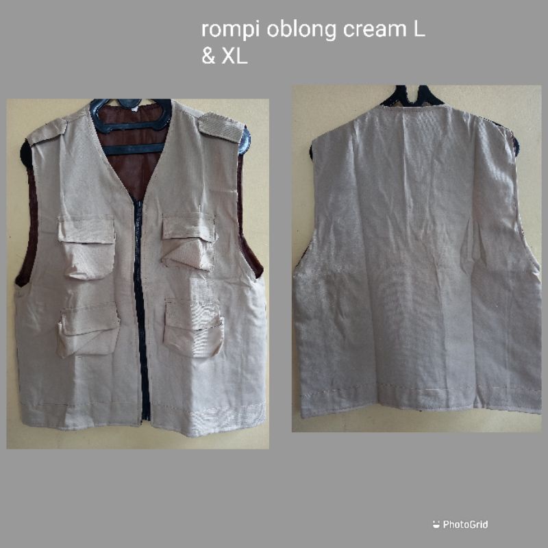 rompi cream #rompi oblong krem