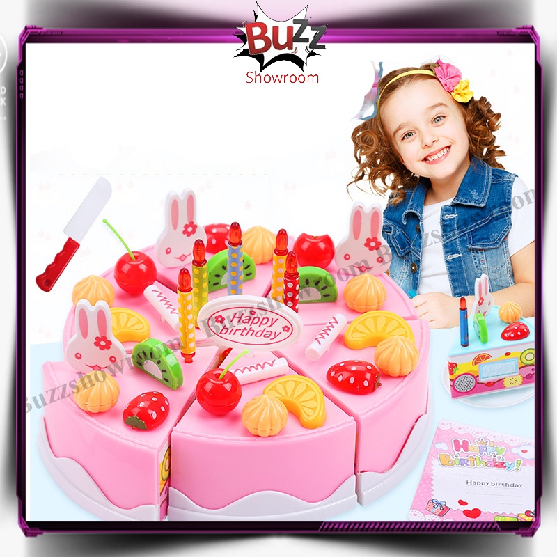 Mainan Birthday Cake Play Set Fruit Dessert Kue Ulang Tahun Besar DIY