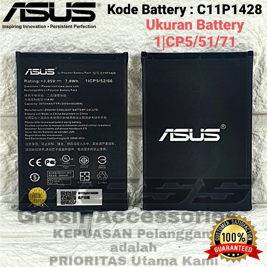 Baterai ASUS Zenfone 2 Laser 5.0 Inchi ZE500KL Z00ED ZE500KG Z00RD Kode Battery C11P1428 Original