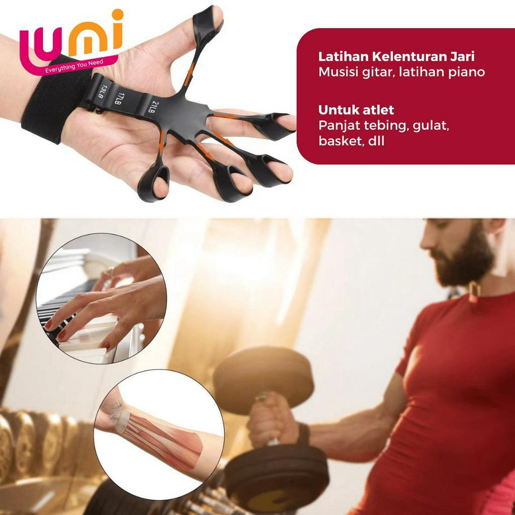 Alat Pelatihan Pergelangan Tangan Silikon Penarik Jari Extender Grip Trainer Olahraga Fitness Finger Tandu Arthritis Hand Gripper Silicone Strengthener Untuk Membentuk Otot Jemari Lengan