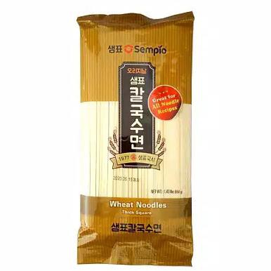 

Terlaris# Wheat Noodles Thick Square 650 G Mi Kering Sempio Kalguksu Jjajang
