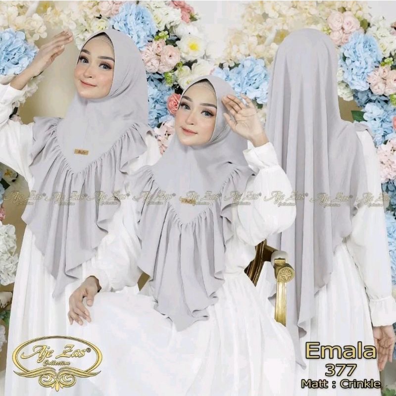 Khimar emala ORI aje zas/ Khimar crinkle ORI aje zas/ Khimar crinkle premium