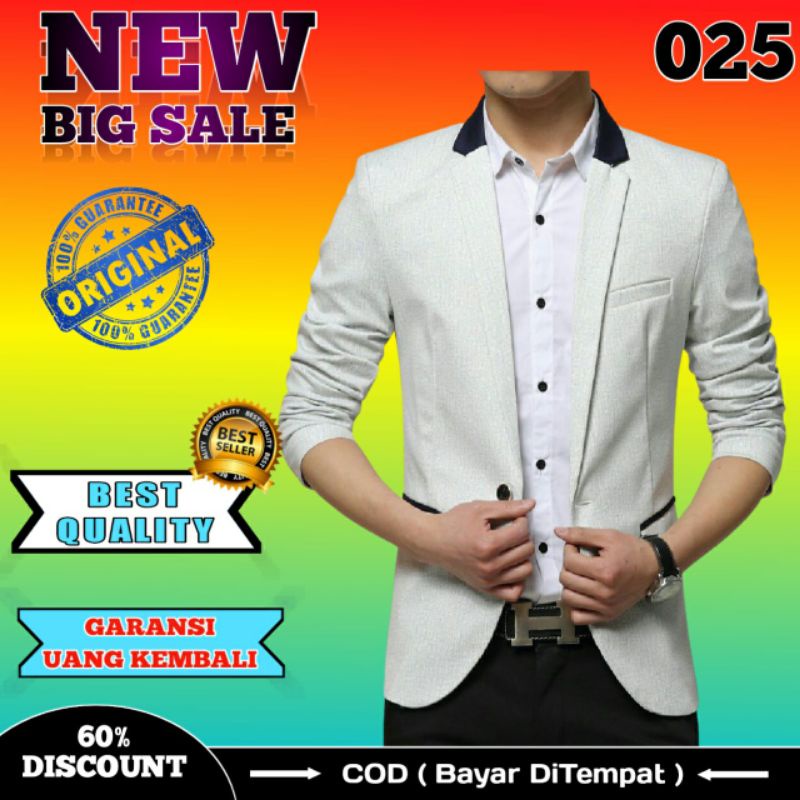 Jas Pria Warna Putih