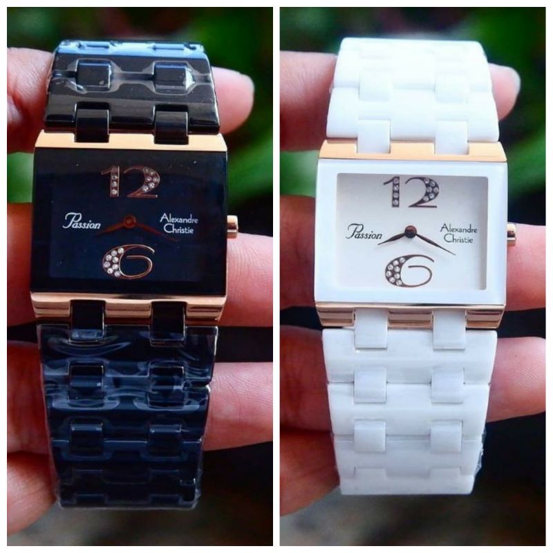 JAM TANGAN WANITA ALEXANDER CRISTIE KERAMIK AC2881 ORIGINAL GARANSI/ALEXANDRE CHRISTIE CEWEK AC 2881