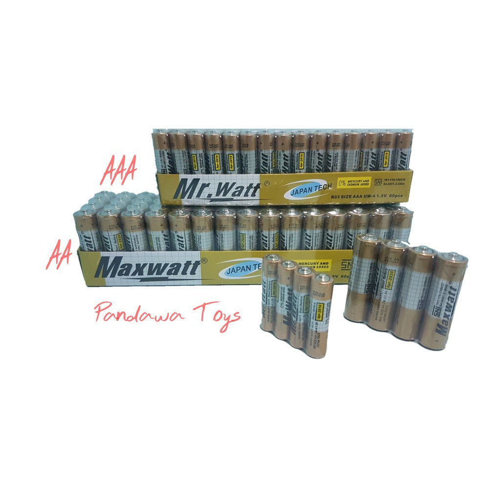 Baterai AA Mr.Watt Japan Tech Per Set Harga Murah 1pak isi 4pcs