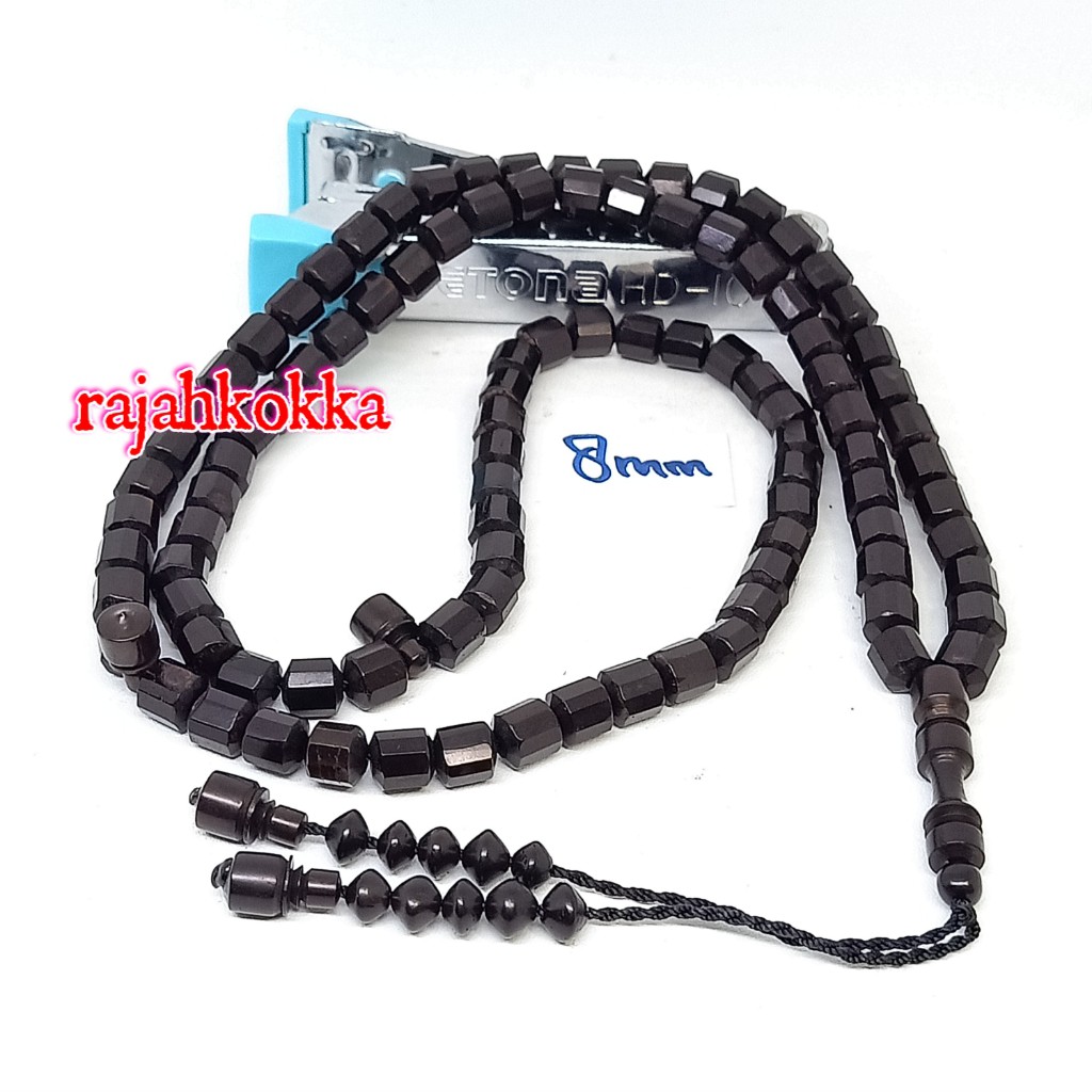 tasbih kokka kaukah mardjan buntut cutting 8mm HITAM