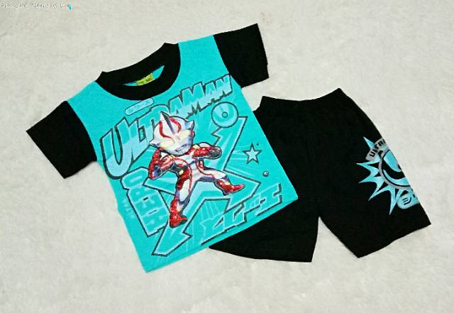 Setelan baju led nyala baju nyala superhero ultraman size O-6 thn