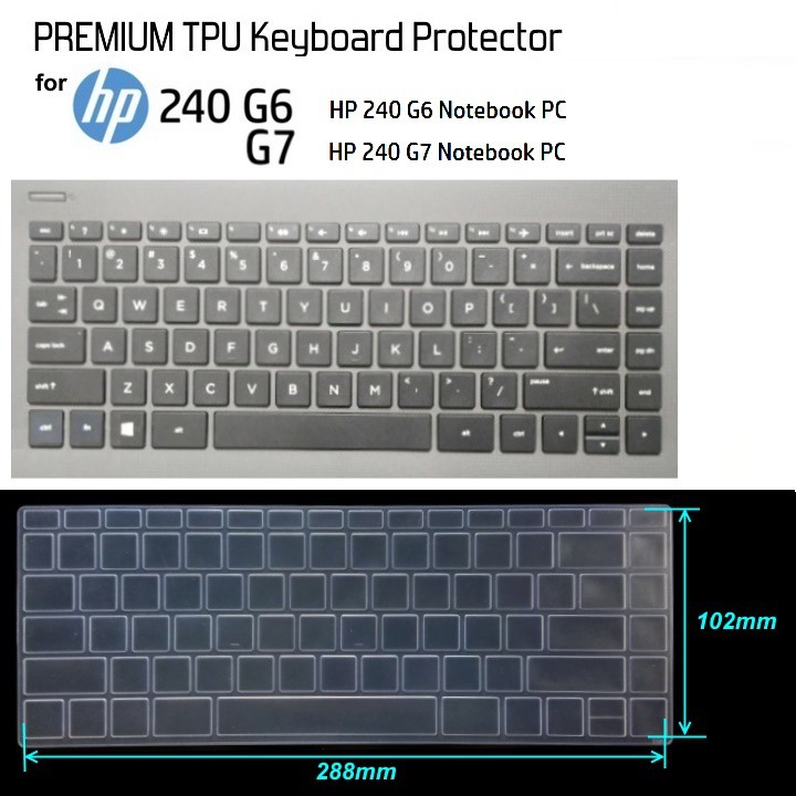 Keyboard Protector HP 240 G6 / G7 NoteBook - PREMIUM TPU Clear