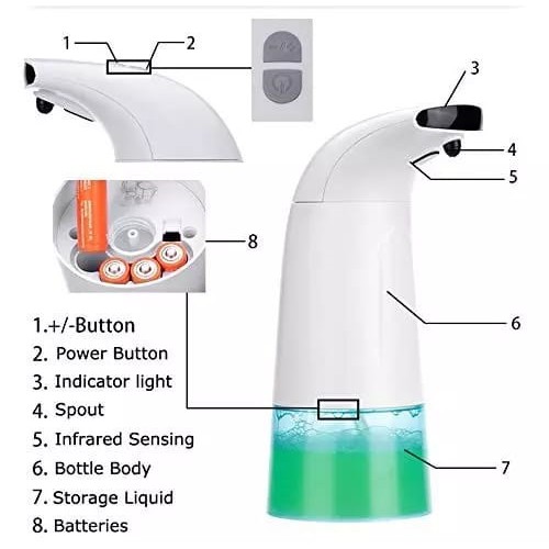 Dispenser Sabun Otomatis with Smart Touchless Foaming Soap