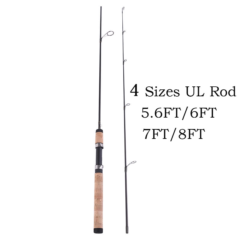 Sougayilang 1.8m 6ft UL Spinning Fishing Rod Batang Serat Karbon Untuk Memancing Di Luar Ruangan