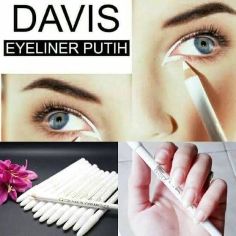 Pensil eyeliner putih davis murah pontianak pewarna kuku awet natural pewarna mata