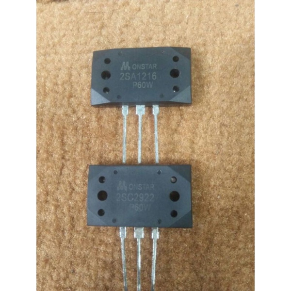 Transistor sanken kw MONSTAR 2SA1216 dan 2SC2922 p60w - TR transistor final sanken cina monstar