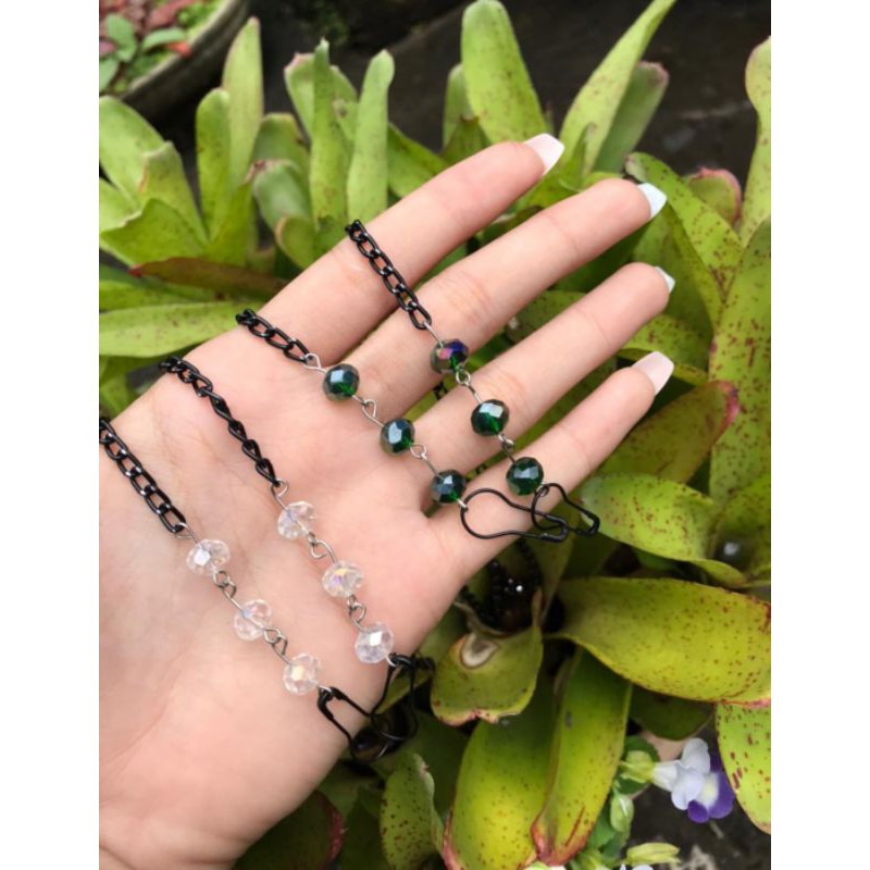 starp masker strapmask rantai hitam kalung masker