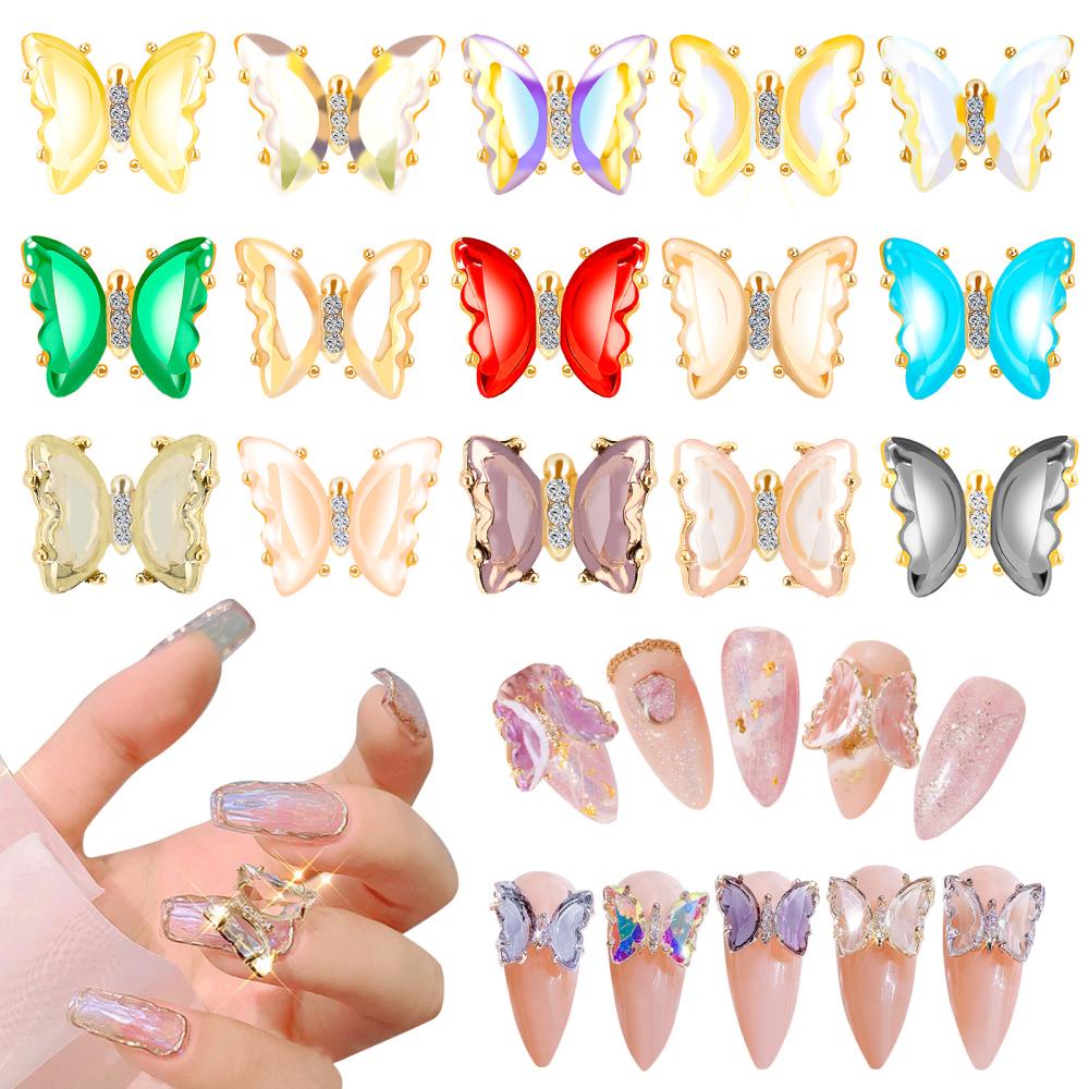 Timekey 42pcs Stiker Kuku Desain Pita Hias Kristal Zirconium A7K4