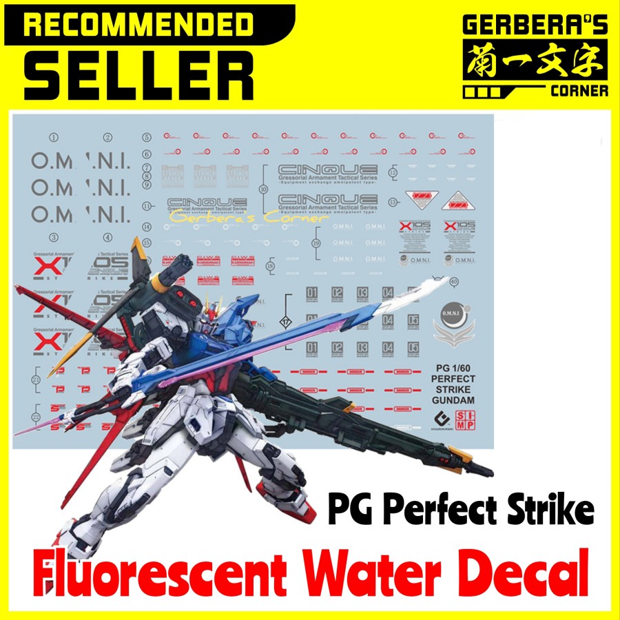 Fluorescent Water Decal PG Perfect Strike Gundam Evolution Studio