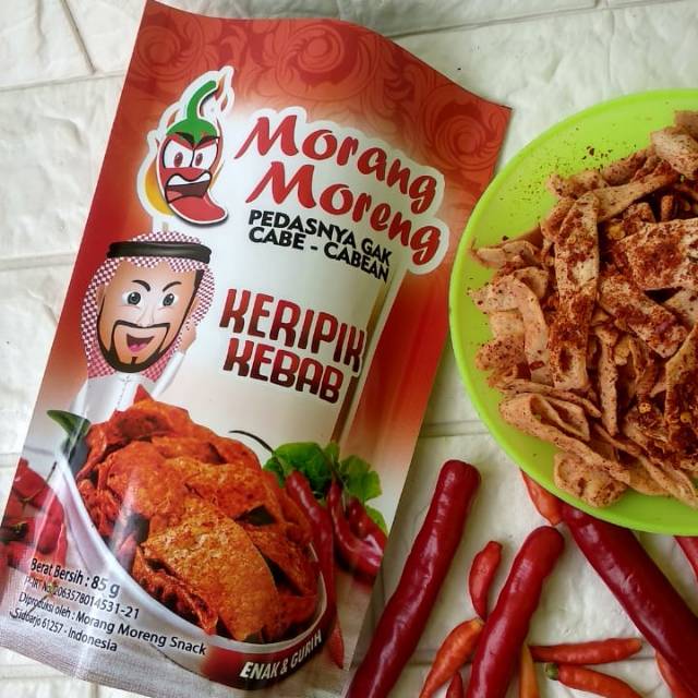 

KERIPIK KEBAB MORANGMORENGSNACK KEMASAN POUCH 90GRAM