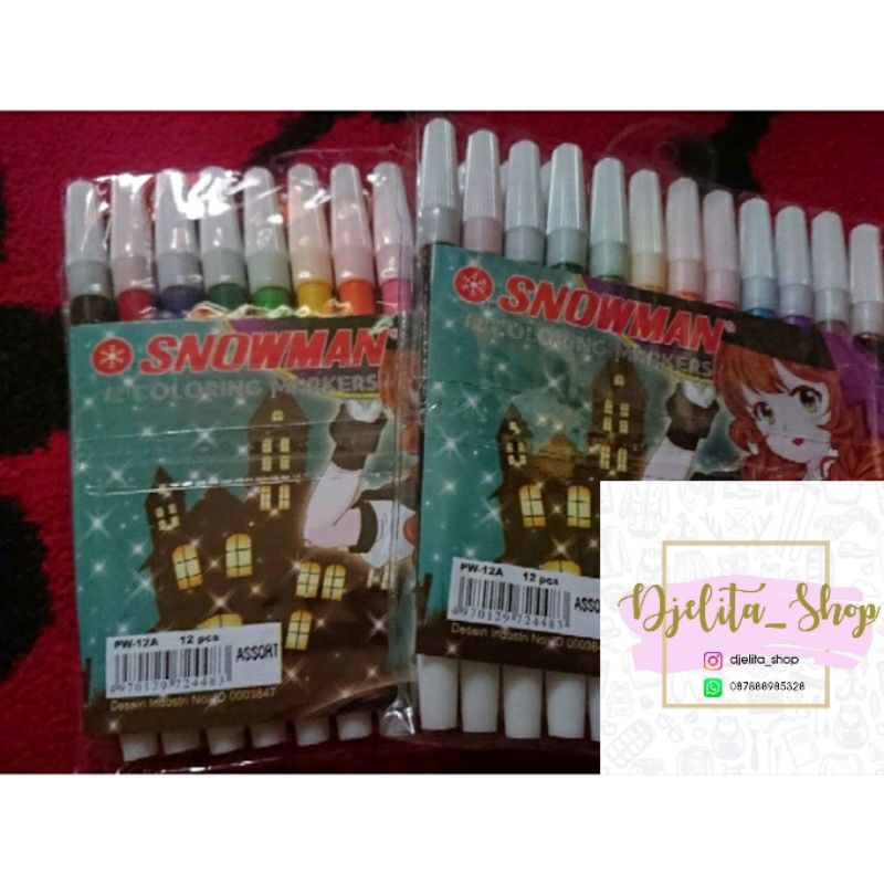 

spidol warna warni snowman