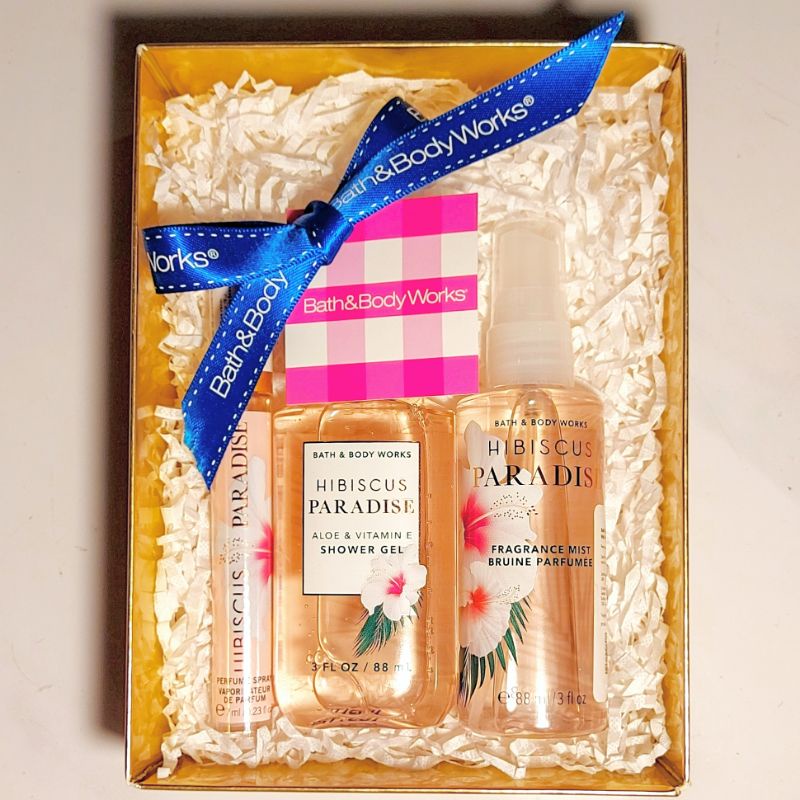 BBW HIBISCUS PARADISE GIFT SET PAKET BATH &amp; BODY WORKS