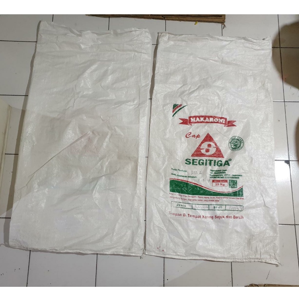 [Lembar] Karung Bekas Makaroni Makbah 25KG - Karung Bekas Size 60 cm x 110 cm