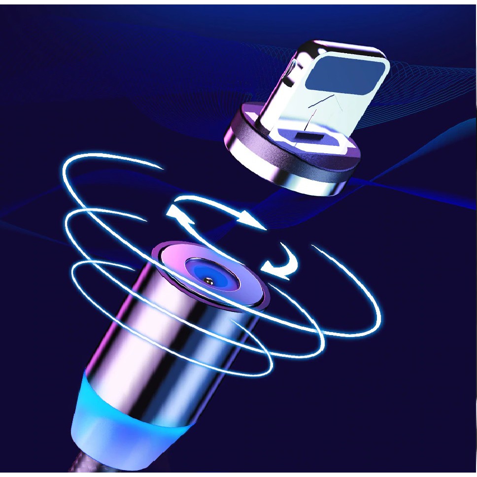 KABEL CAS MAGNET + CONNECTOR IOS IPHONE - CABLE CHARGER MAGNETIC
