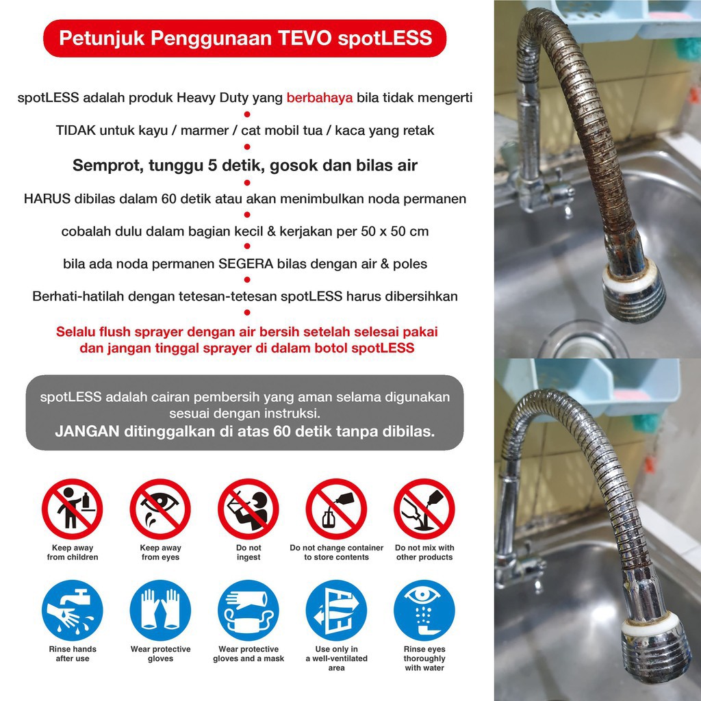 spotLESS Pembersih Kerak 500ml + tutup spray