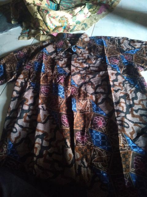 Grosir Batik Murah Pekalongan | New Arrival Distro Batik Pria Sogan Hrb026 Batik Ipnu  Hem Pria Bell