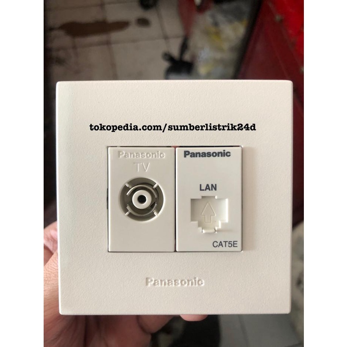Outlet Tv Data Cat5E Panasonic Style Out Let Lan Stop Kontak Antena