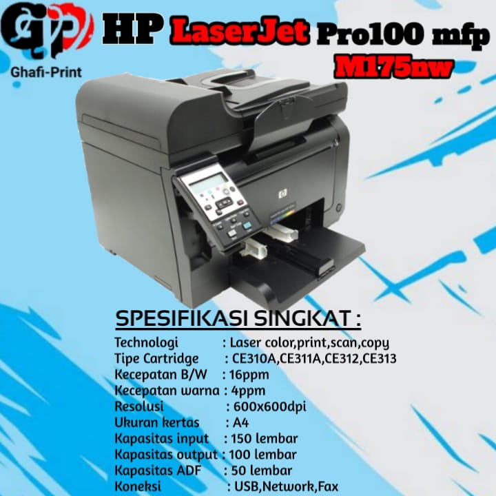 Jual Printer HP Laserjet Pro 100 Mfp M175nw BEKAS PAKAI | Shopee Indonesia