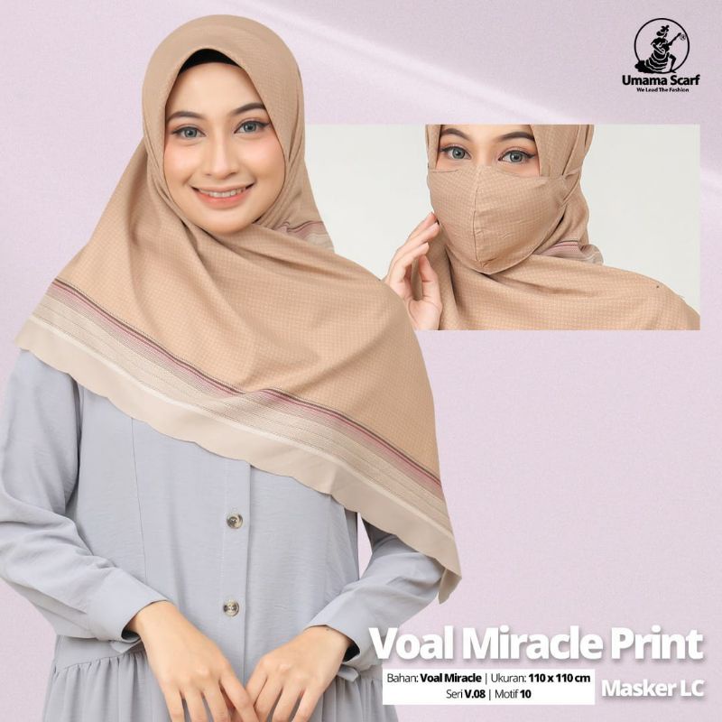 ( jilbab masker ) VOAL MIRACLE PRINT by UMAMA scarf