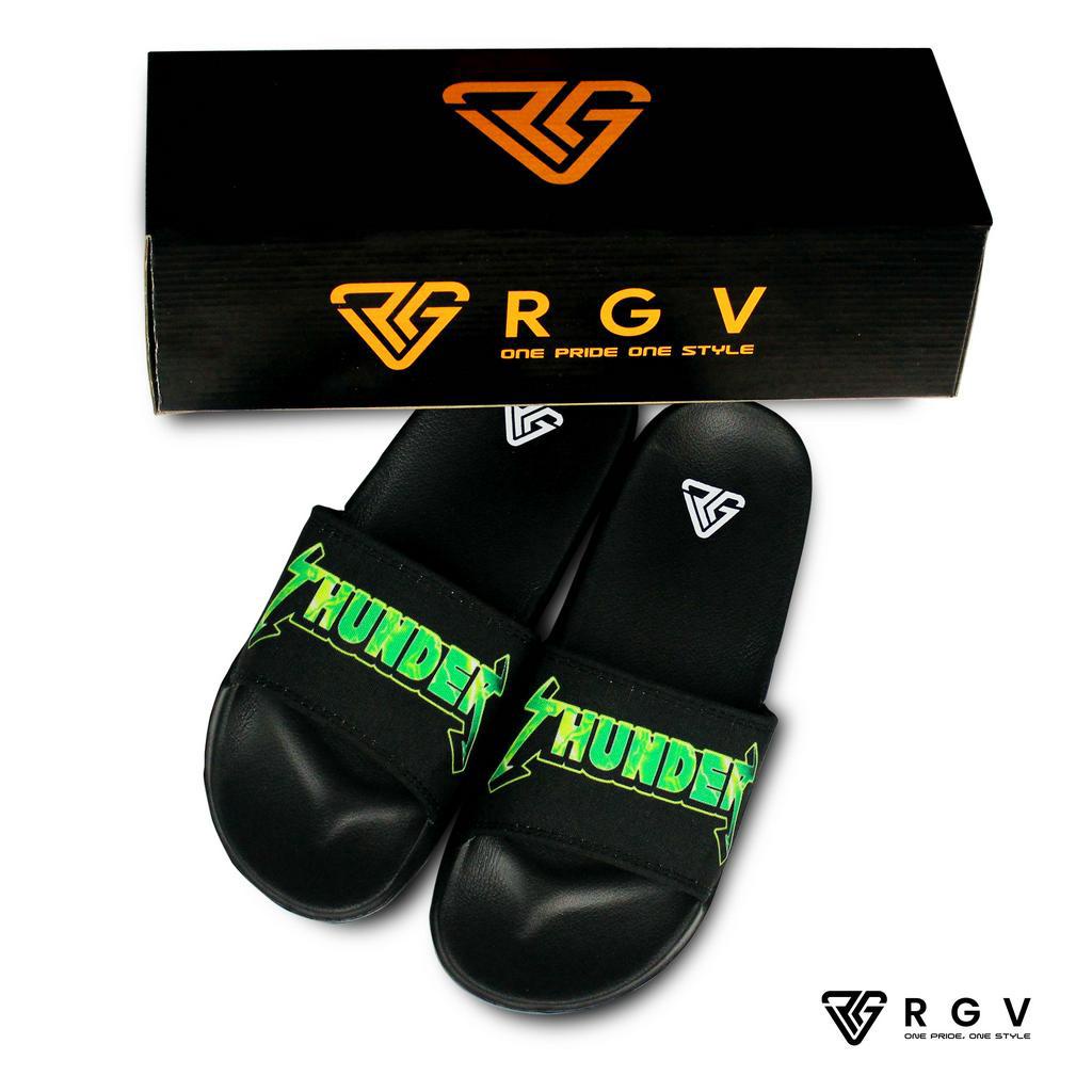 RGV - SANDAL PRIA DAN WANITA SLIDE SLIP ON SENDAL ANTI LICIN RINGAN SELOP THUNDER GREEN