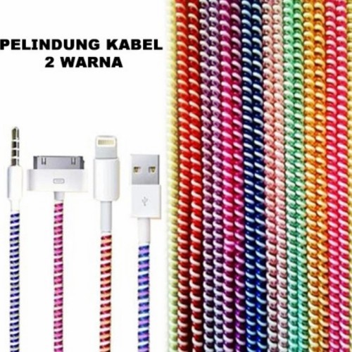 Pelindung Kabel Warna Spiral / Protector Cable Karet Pelindung - RANDOM