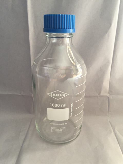 Botol media / Laboratory Bottle Clear Blue Cup