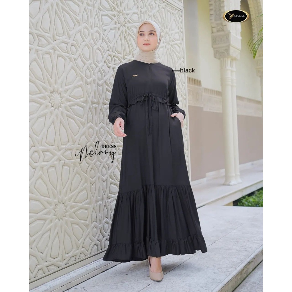 Promo MIDI MELANY DRESS KATUN JEPANG LOKAL Terlaris