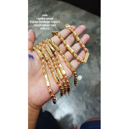 Gelang replika emas 24 k dan 22 k dan mewah, cocok dipake sehari hari