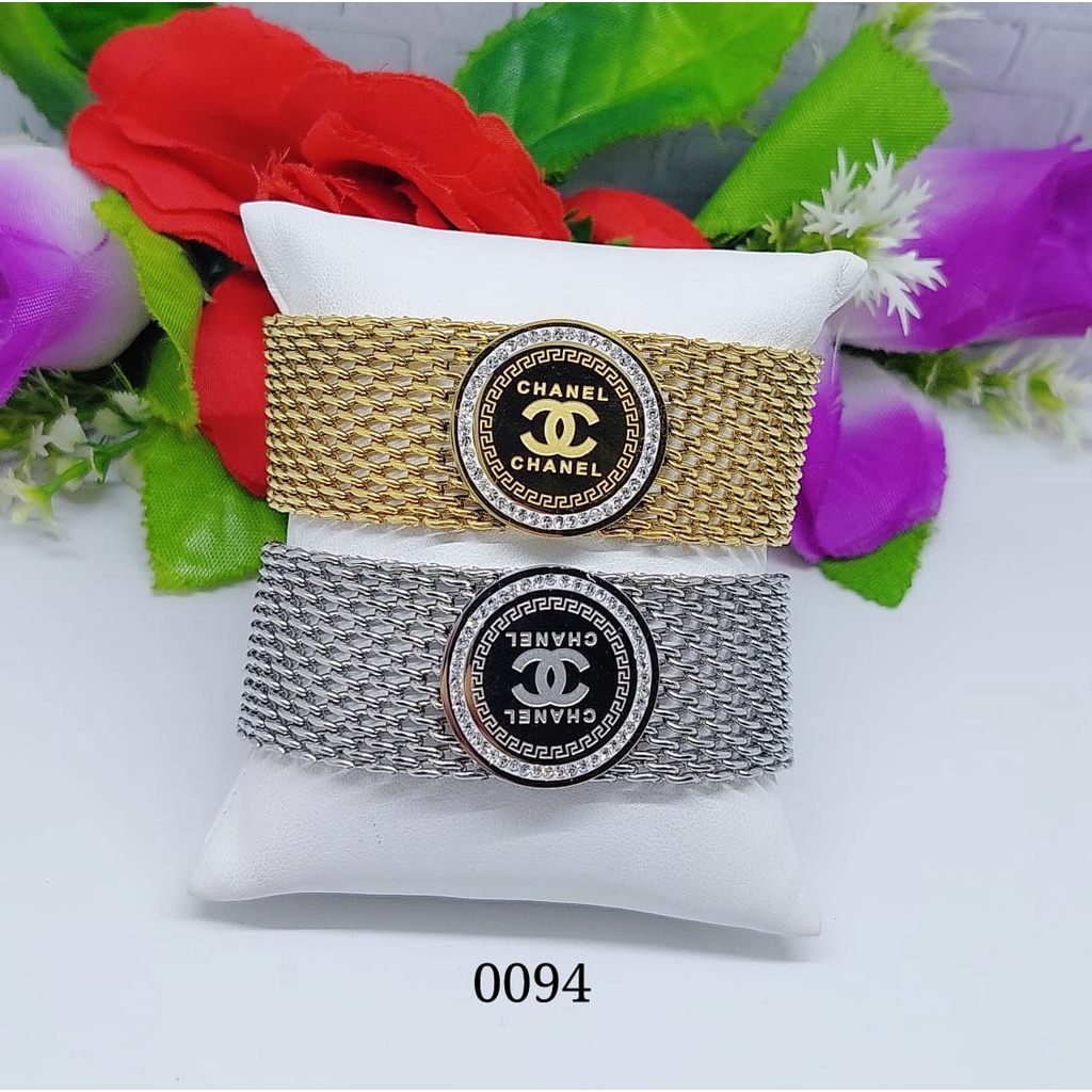 Gelang titanium permata perhiasan wanita jewelry 0093-0094
