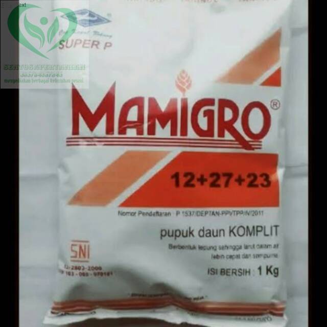 pupuk MAMIGRO 12+27+23 1kg
