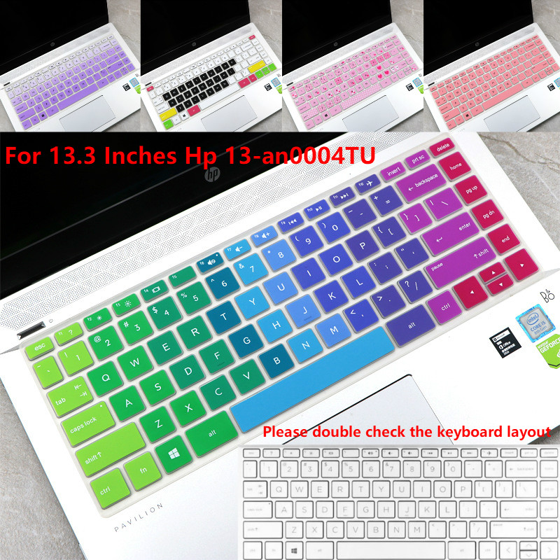 For 13.3 Inches Hp 13-an0004TU Soft Ultra-thin Silicone Laptop Keyboard Cover Protector