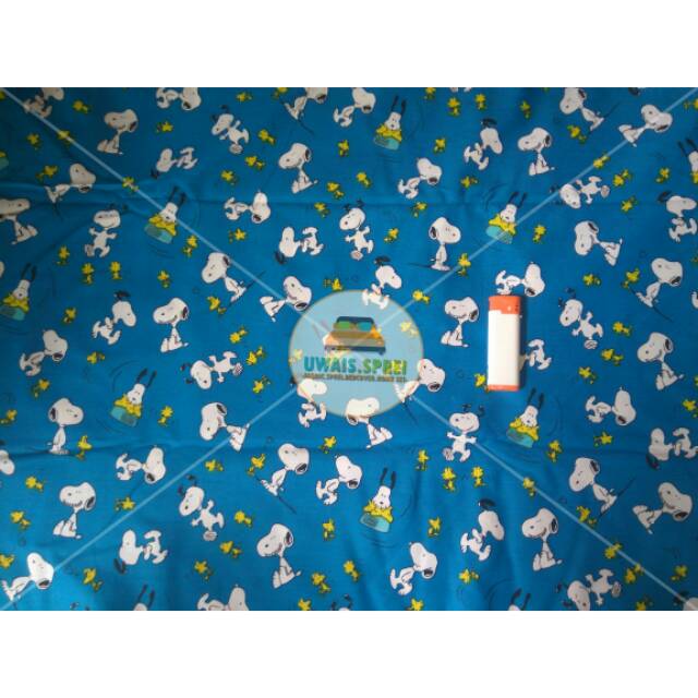 Kain Bahan Sprei Katun CVC Star Snoopy