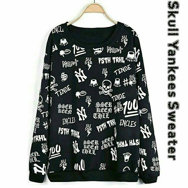 Sweater skull yankees
