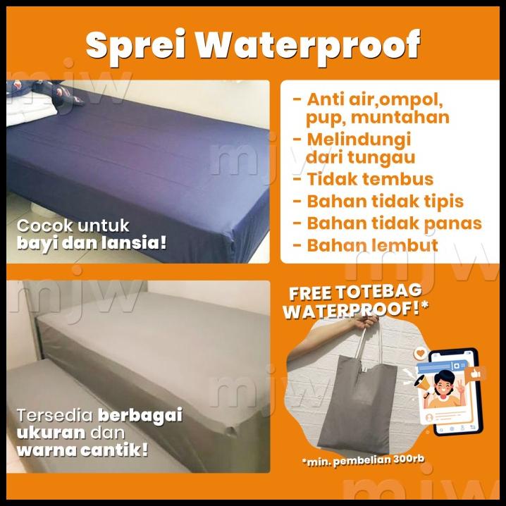 Sprei Waterproof Anti Air, Anti Ompol Polos 200X200X30 // 180X200X30