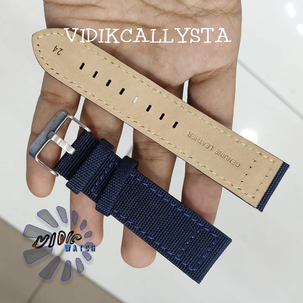 STAVE TALI JAM TANGAN STRAP ARLOJI KULIT CANVAS 20MM 22MM 24MM PREMIUM STAVE ORIGINAL 20 22 24