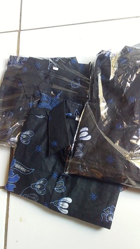 Batik Couple Keluarga Sania Ruffle Ori Ndoro Jowi Dnt Motif Sakura Biru Termurah Di Shopee Ori Bcp