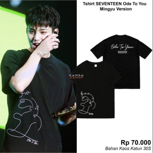 TSHIRT SEVENTEEN ODE TO YOU MINGYU BAJU SEVENTEEN ODE TO YOU MINGYU KAOS ODE TO YOU MINGYU