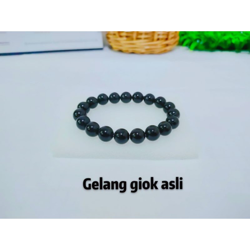 Gelang giok hitam asli