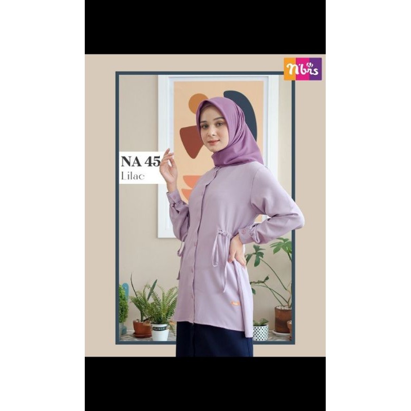 Tunik Nibras - Tunik polos - baju kerja, kuliah, guru, pns, syari - Farsya Online Shop