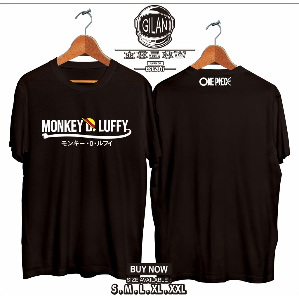 KAOS BAJU ANIME ONE PIECE MONKEY D LUFFY  SIMPLE-
